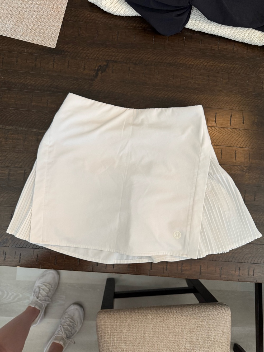 Lululemon White Pleated Tennis Skirt